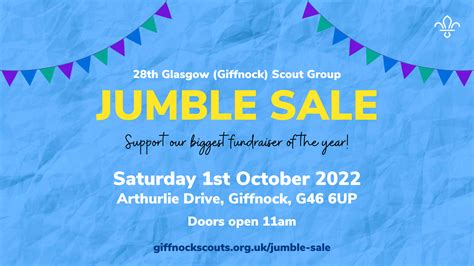 Jumble Sale 28th Glasgow Fnock Scout Group