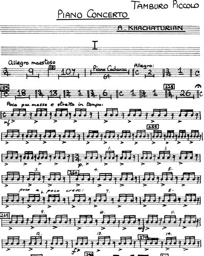 Piano Concerto In D Flat Op Double Bass Sheet Music By Aram