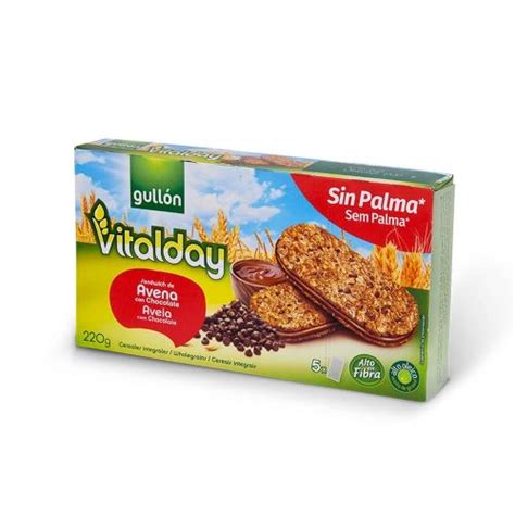 Pack 5 Galletas Vitalday Sandwich De Avena Con Chocolate Marca Gullon