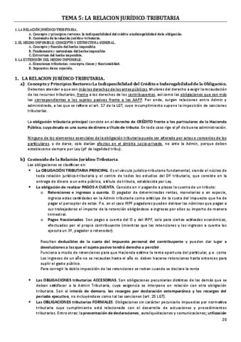 TEMA 5LA RELACION JURIDICO TRIBUTARIA Pdf