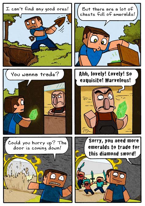 Pin by ŦøαŞтαя on Minecraft Funny Minecraft comics Minecraft funny