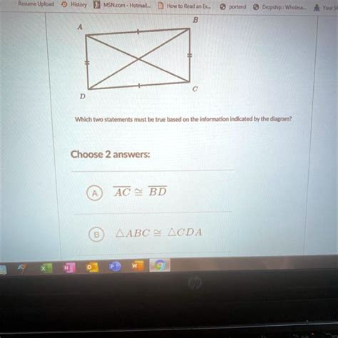 Solved Consider This Diagram Of Quadrilateral Abcd Which Is Not