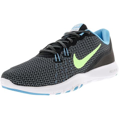 Nike - Nike Women's Flex Trainer 7 Anthracite / Ghost Green Ankle-High Fabric Running Shoe - 10M ...