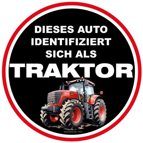 Autoaufkleber Traktor Bauern Protest Demo