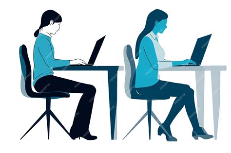 Premium Photo Person Working On Laptop In Home Vector Illustration