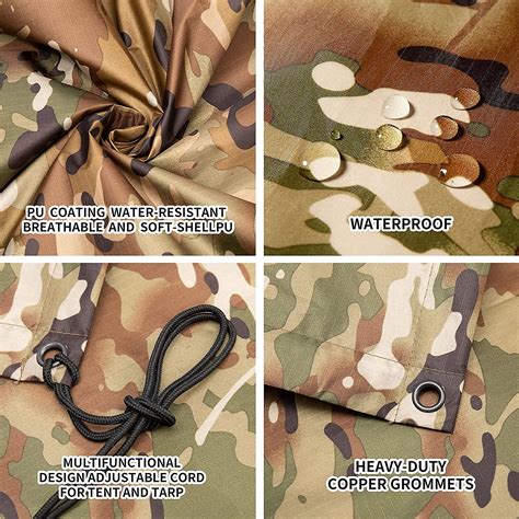 Camo Poncho Militære Multicam Jakt Poncho Tactical Army Poncho Militær