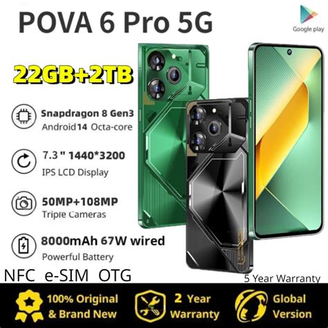 New Original Pova Pro Smartphone Global Snapdragon Gen Gb Tb