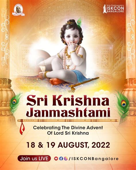 Celebrate Sri Krishna Janmashtami Utsav At Iskcon Bangalore Iskcon