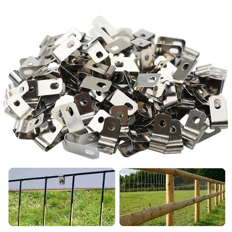 100 Pcs Fence Wire Clamps Agricultural Fencing Mounting Clips