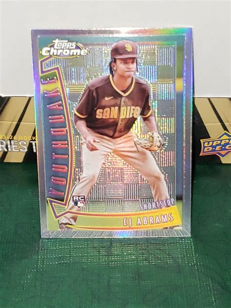 Cj Abrams Topps Chrome Youthquake Rookie Yq Ebay