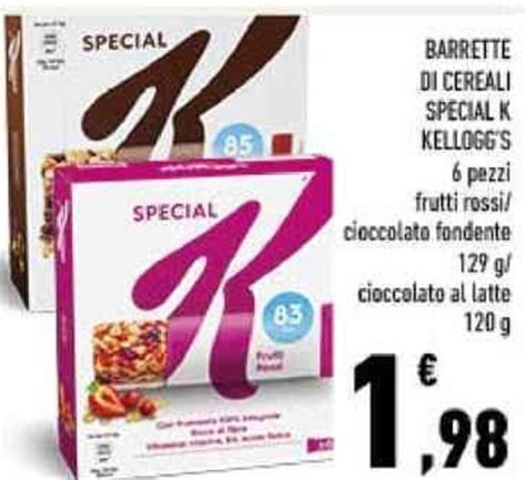 Special K Kellogg S Barrette Di Cereali Pezzi Frutti Rossi Cioccolato