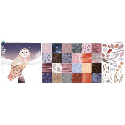 Delphine Brooks Winter Owl Fabric Panel 140 X 50cm SewingStreet