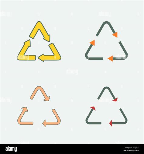 Recycle Symbol Vector Icon Set Eco Icons Stock Vector Image Art