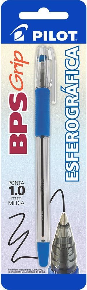 Caneta Esferográfica Pilot Bps Grip M 1 0 mm Azul Amazon br