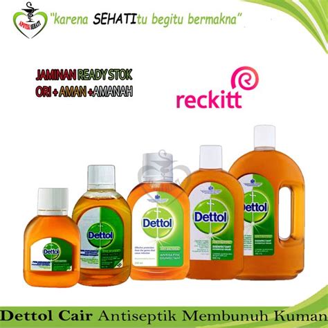 Jual Original Dettol Antiseptic Liquid Botol Anti Bakeri Cairan