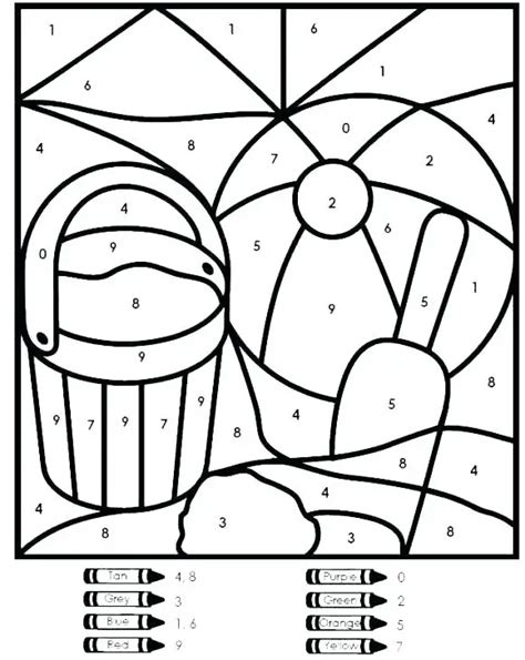 Kindergarten Color By Number Worksheet Coloring Pages Coloring Cool