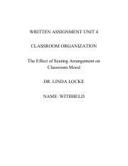 Educ Written Assignment Units Pdf Written Assignment Unit