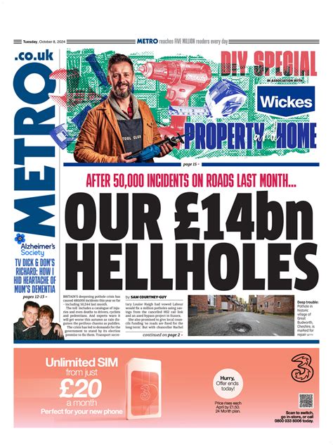 Metro Front Page 8th Of October 2024 Tomorrow S Papers Today