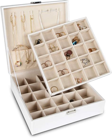 Amazon Frebeauty Earring Organizer Classic Jewelry Box 50 Slots