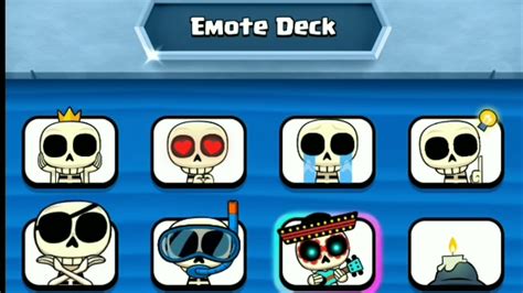 All Skeleton Emotes 7 Emotes In Clash Royale Youtube