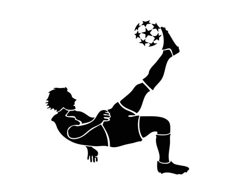 Soccer Player Silhouette Bicycle Kick