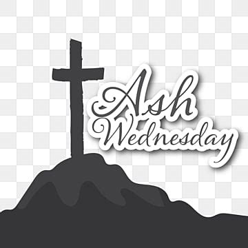 Ash Wednesday With Lettering And Black Cross A Nice Decorative Green