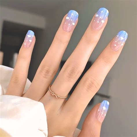 Creamy Clouds Gel Nail Stickers Pinx Nails