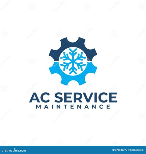 AC Air Conditioning Repairman Service Logo Design Stock Vector