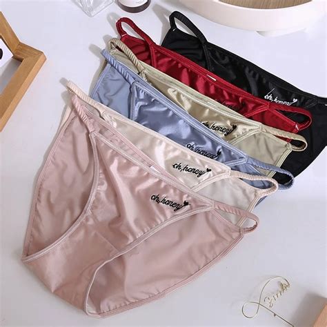 Stain Panties Women S Letter Print Underwear Thin Strap Panties Hot Lingerie Perspective Thong