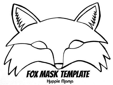 Fox Mask Template For Children