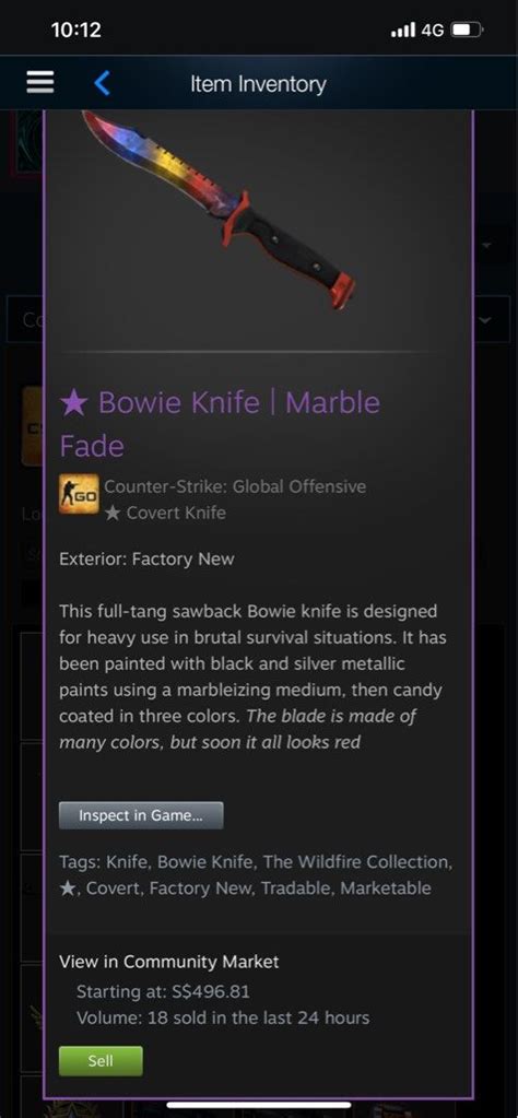 Csgo Bowie Knife Marble Fade Fn Video Gaming Gaming Accessories In