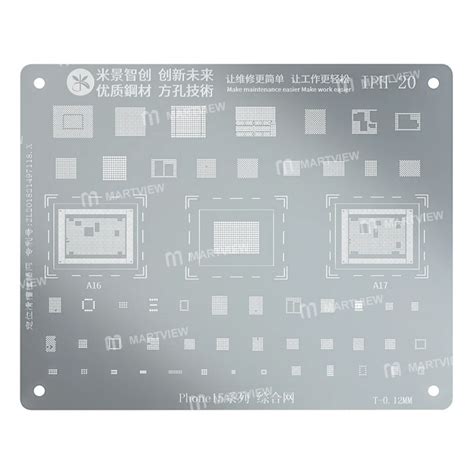 Mijing IPH 20 0 12mm BGA Reballing Stencil For IPhone 15 15 Plus 15