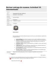 Actividad Automatizada Adm Talento Humano Pdf Revisar Entrega De