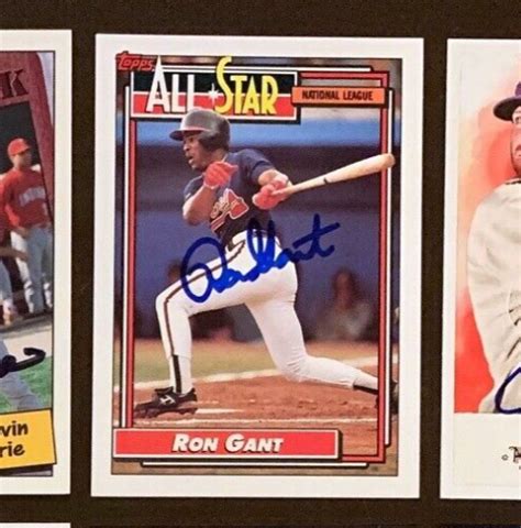 Ron Gant Atlanta Braves Topps All Star Signed Autograph Baseball