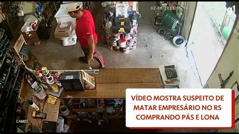 Imagens de câmera de segurança mostram suspeito de matar empresário no