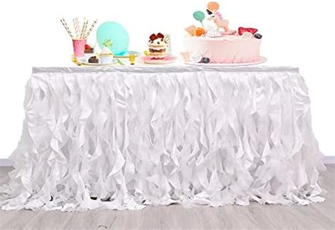 Amazon Candora Ft Pink Tulle Table Skirt For Rectangle Or Round