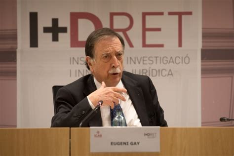 Eugeni Gay exmembre del Constitucional L amnistia no és inconstitucional però la llei sembla