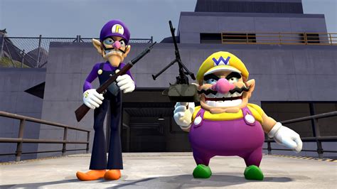 Waluigi With A Federov Avtomat And Wario With A Pkm Rsmg4