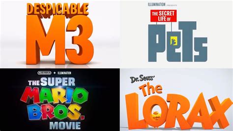 All The Logos From Illumination Trailers Youtube