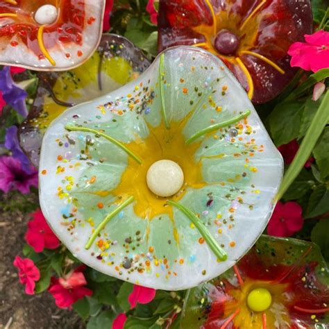 Garden Art Fused Glass Etsy