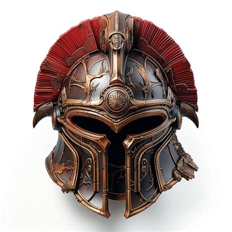 Premium Photo Ancient Greek Warrior Helmet On White Background