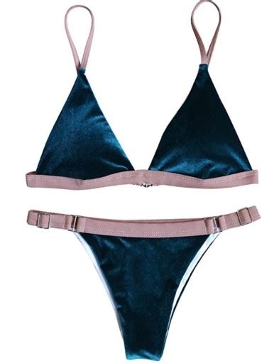 STRÓJ KĄPIELOWY BIKINI VELVET WELUR SEXY AKSAMIT M Allegro pl