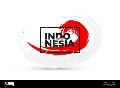 Indonesia Flag With Brush Concept Happy Indonesian Independence Day