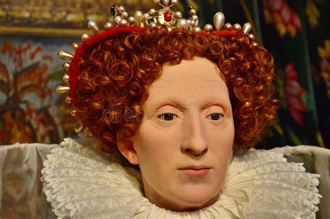 Portrait Of Queen Elizabeth 1st Madame Tussauds Wax Museum London Uk