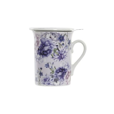 Mug Porcelana Flores Azules Tiendas Bonisimo