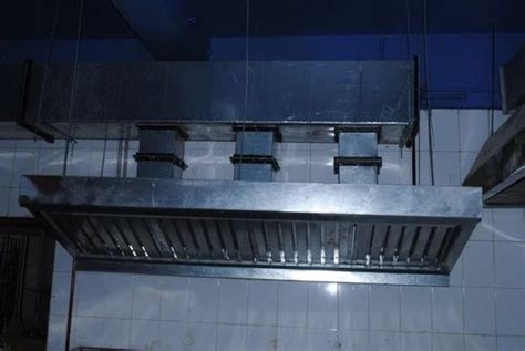 Rectangular Stainless Steel Commercial Kitchen Chimney For Restaurant