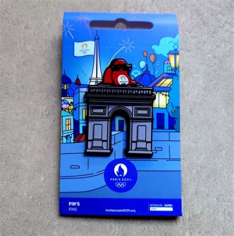 Pins Jo Paris 2024 Jeux Olympiques Mascotte Sur Arc De Triomphe