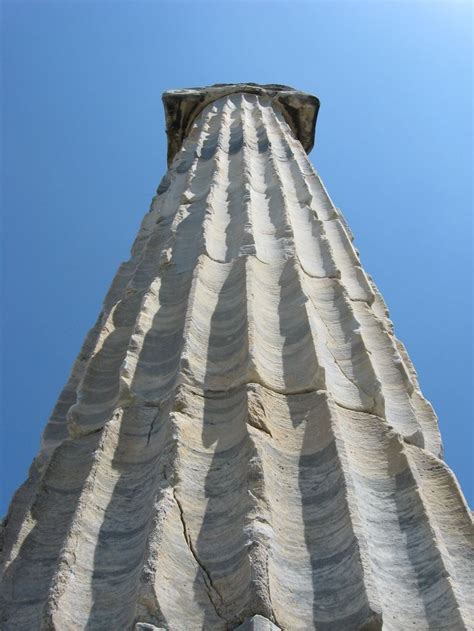 Ancient Ionian Column In Priene Turkey