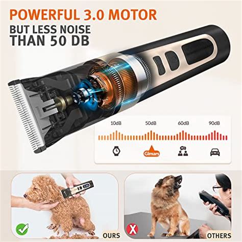 Gimars 2 In 1 Cordless 3 Speed Dog Clippers With Small Paw Trimmer