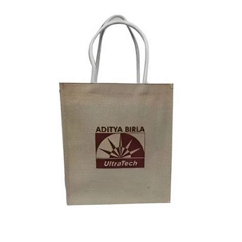 Loop Handle Open 15x12inch Jute Printed Carry Bag Capacity 5kg At Rs